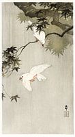 Birds in rain (1900 - 1936) by Ohara Koson