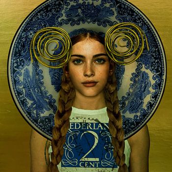 Vintage Beauty Niederländisch Blau