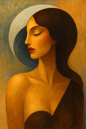 Abstract portret Nyra -Wanneer Denken Zwijgt