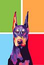 Doberman wpap pop-art portret van sanggidesign thumbnail