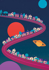 Ein Weg durch das Universum von Carlijn illustration & design
