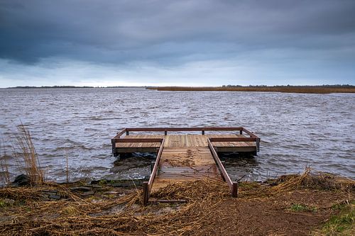 Jetty in the Lauwersmeer near Lauwersoog