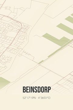 Vintage map of Beinsdorp (North Holland) by Rezona