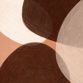Modern Earth Tone Abstract Organic Shapes by MARTINA KUSUMA DEWI