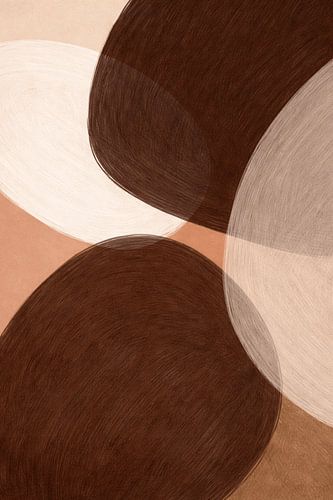 Modern Earth Tone Abstract Organic Shapes
