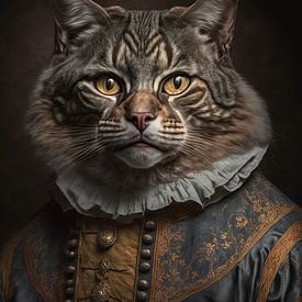Middeleeuws geklede kat van Bert Nijholt