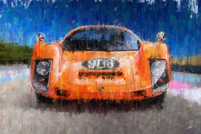Porsche 906 0range par Theodor Decker