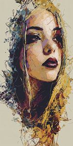 Portrait abstrait d'une femme