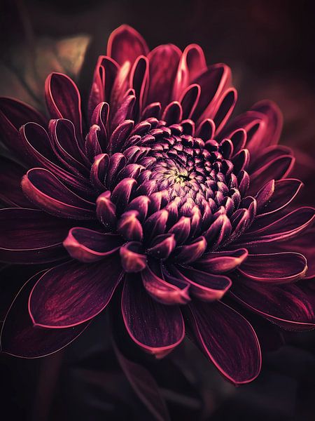 Burgunderrot-Magenta-Blume von haroulita auf ArtFrame, Leinwand, Poster und mehr