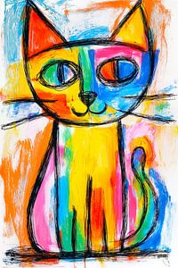 Abstrakte bunte Katze