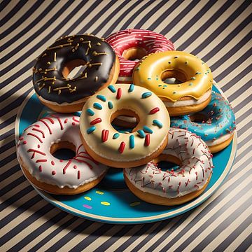 Decorated doughnuts by Gert-Jan Siesling