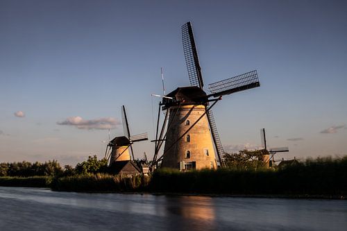 Windmill in the Netherlands at sunrise