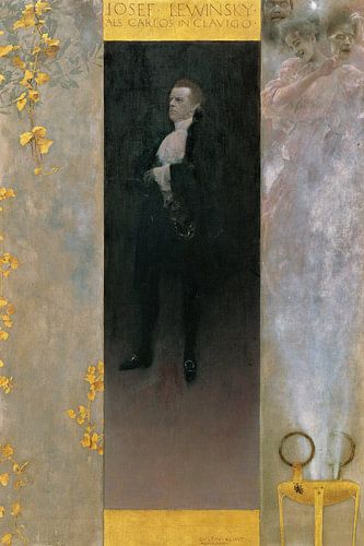Josef Lewinsky dans le rôle de Carlos dans Clavigo, Gustav Klimt - 1895