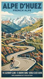 Cycling in the French Alps by Vlindertuin-Art
