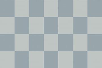 Dambordpatroon. Moderne abstracte minimalistische geometrische vormen in blauw en grijs 26 van Dina Dankers