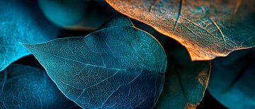 Bunte Blätterstruktur – Nahaufnahme von Poster Art Shop