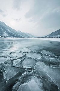 Grönlands Küste im Winter