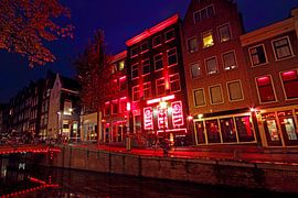 Red Light District in Amsterdam Nederland bij nacht von Eye on You