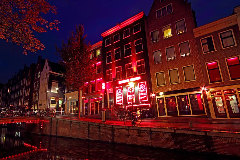 Red Light District in Amsterdam Nederland bij nacht par Eye on You