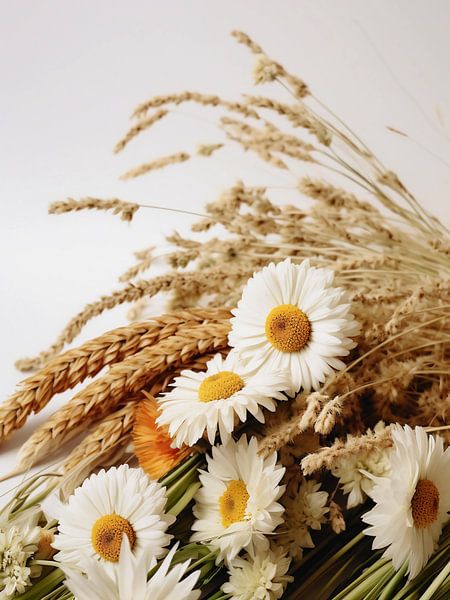 wheat and daisies by haroulita