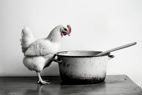 Keuken met kip