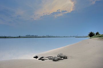 Nederrijn -Blauwe Kamer  van Willem van Leuveren Fotografie