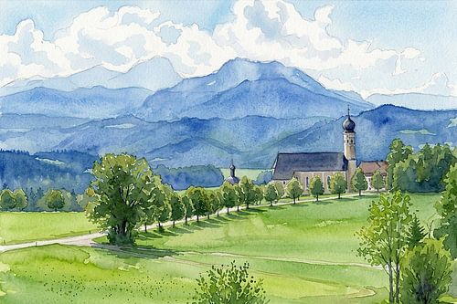 Bedevaartskerk St. Marinus en Anian op de Irschenberg ART1