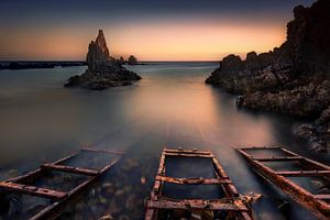 Kustlandschap bij Andalusië in Spanje. van Voss Fine Art Fotografie