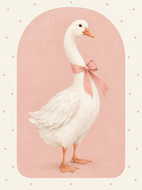 Décoration murale pour chambre d'enfant « Blush Ribbon Goose » sur Thomas burnet