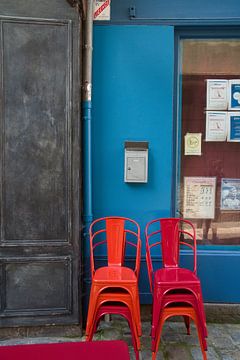 Red chairs in St Malo | Brittany by Flatfield