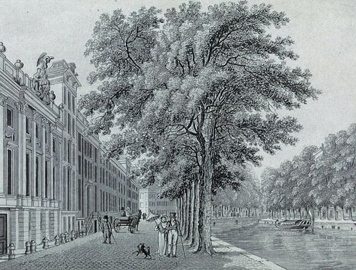 A. Lutz, Gezicht op de Herengracht te Amsterdam, ca. 1825