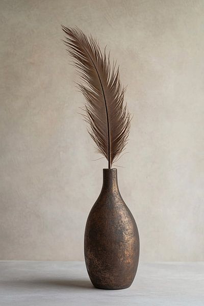 Elegant feather in vase by Imperial Art House
