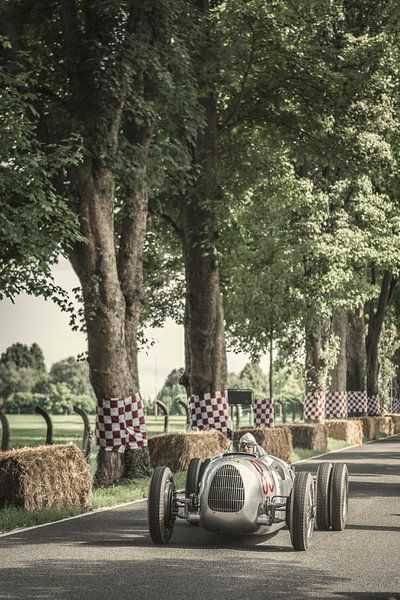Auto Union Grand Prix Rennwagen Type C V16 driving at high speed by Sjoerd van der Wal Photography