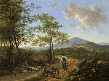 Italiaans landschap met herders, Willem de Heusch