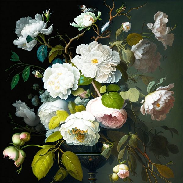 Stillleben Blumen Vase Niederlande Barock Eleganz von gm_designs