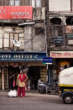 Straatbeeld Pune, India von Vincent van Kooten