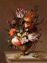 Stilleven met bloemenvaas, Jacob Marrel, 1634 van Het Archief thumbnail