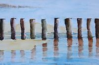 Réflexion au bord de la mer