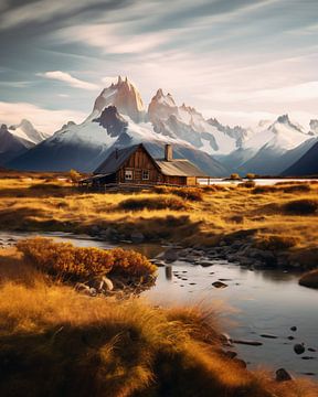 Herfstsfeer in Patagonië van fernlichtsicht