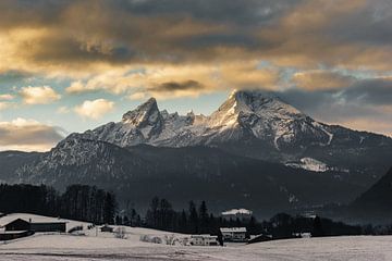 Watzmann in de winter in de Berchtesgadener Alpen