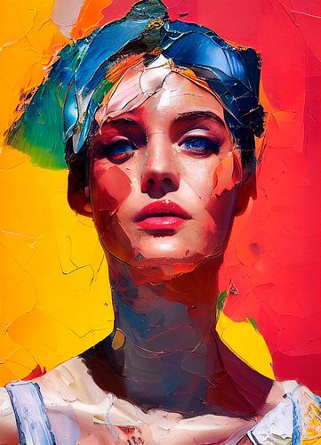 Abstract and vivid portrait of a woman, part 5