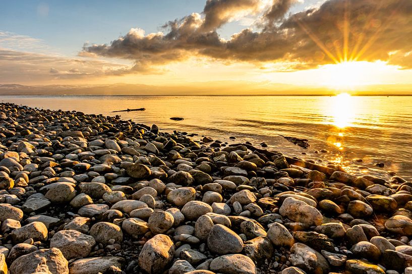 Coucher de soleil sur le lac de Constance par Dieter Walther