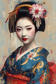 Classic Geisha in Pastel colours. by Brian Morgan