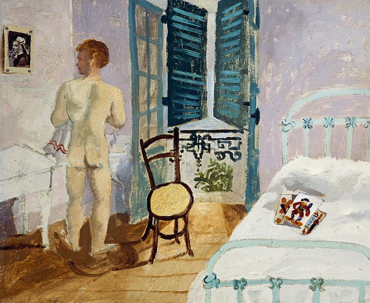 Christopher Wood~ Garçon nu dans une chambre à coucher par finemasterpiece
