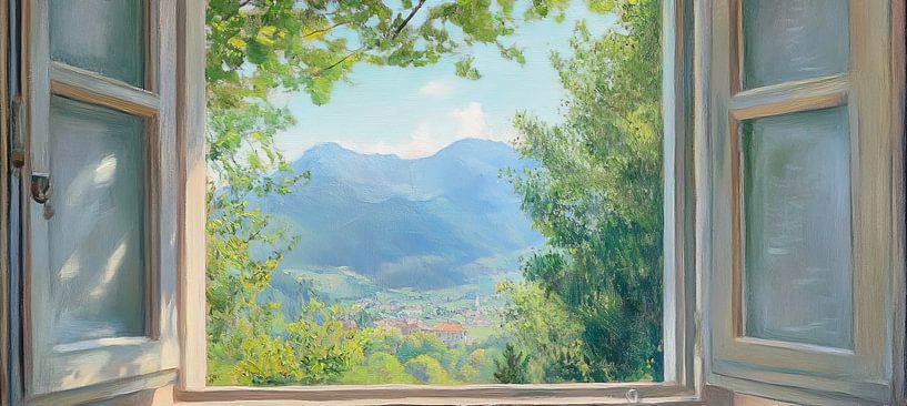 Green views with trees by Eye catching paintings
