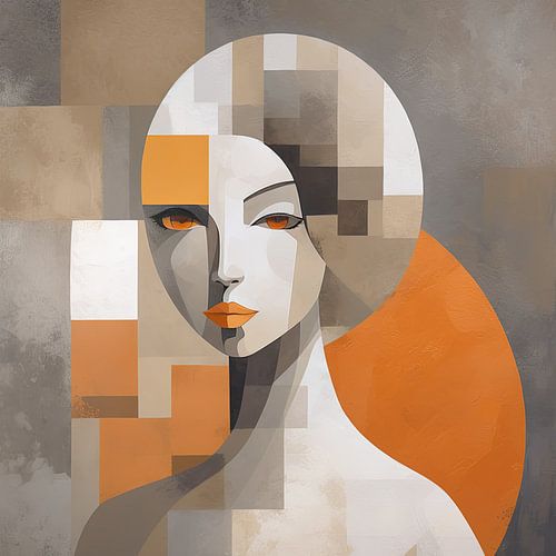 Abstract vrouwengezicht