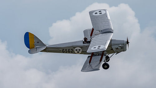 De Havilland DH-82A Tiger Moth tweedekker.