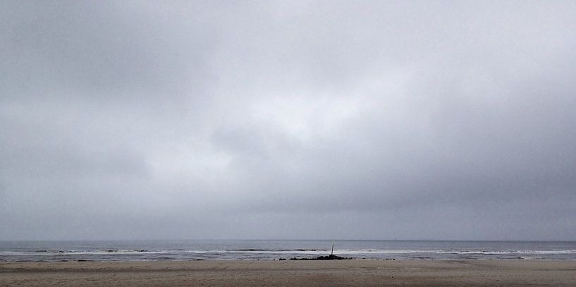 Zeezicht, Eenzaam in rust van Frans van Gruijthuijsen