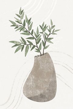 Olive tree branch in vase by Studio Hinte