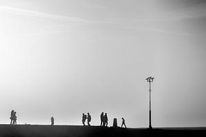 Mist op het Zeepad in Harderwijk. van Don Fonzarelli